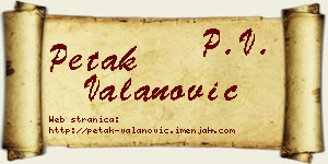 Petak Valanović vizit kartica